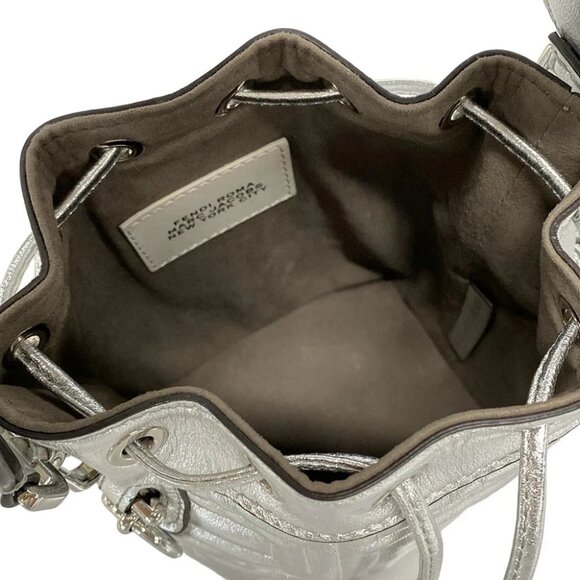 Auth FENDI Mon Tresor Silver Leather Handbag - Picture 12 of 14